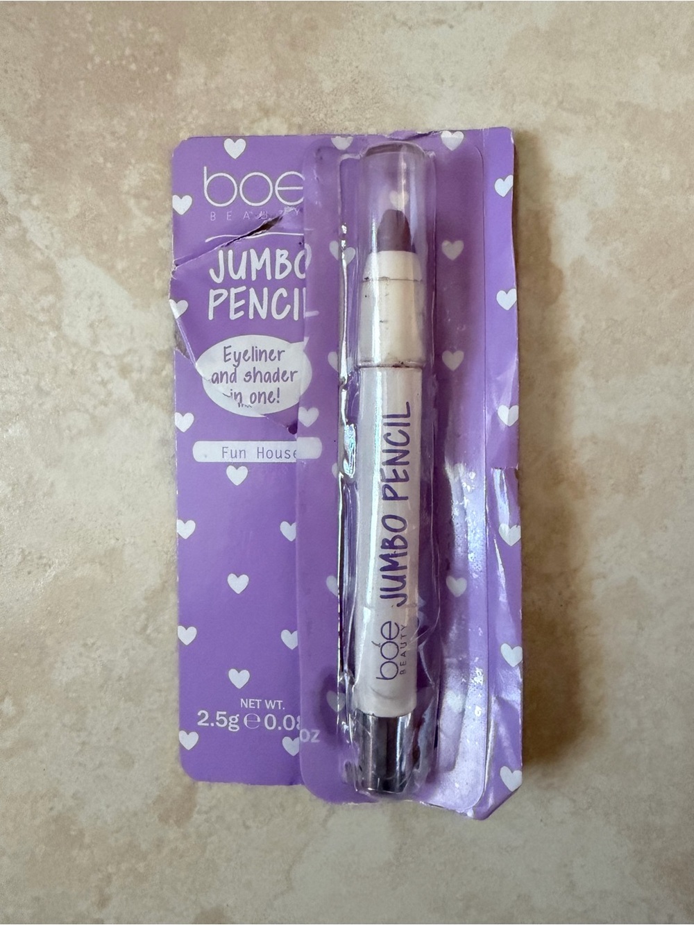 *BRAND NEW* Boe Beauty Jumbo Pencil Purple Fun House Eye Liner&Shader In One Lip